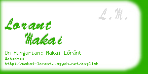 lorant makai business card
